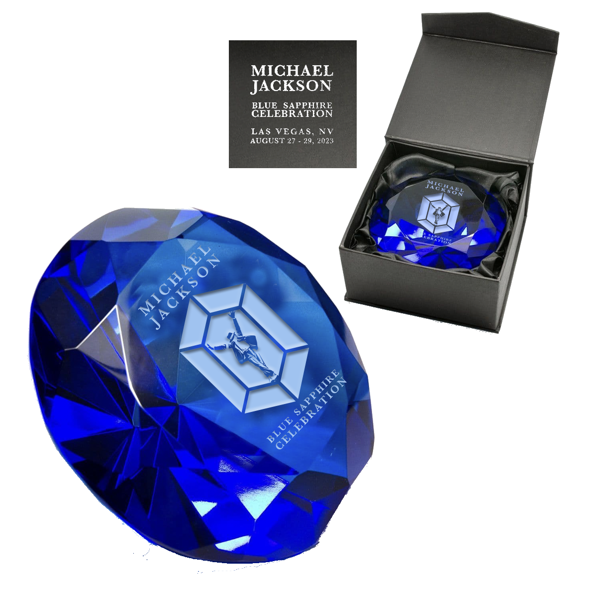 Blue Sapphire Las Vegas Paper Weight