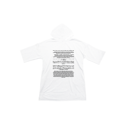 Cut & Sew White Short-Sleeve Hoodie