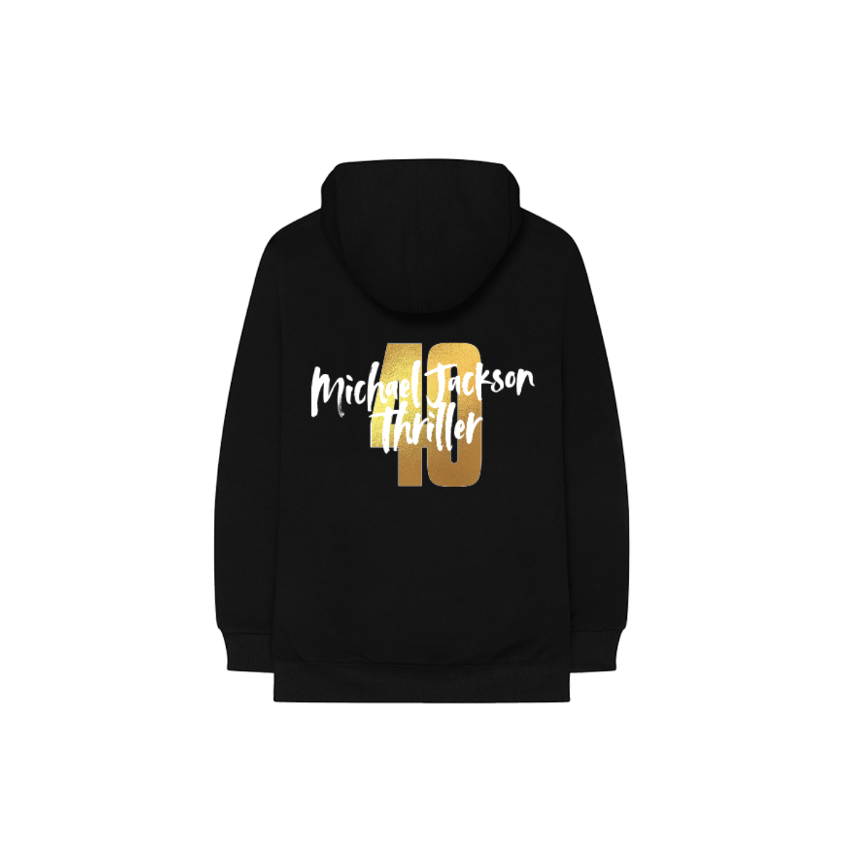 Thriller 40 Embroidered Black Hoodie