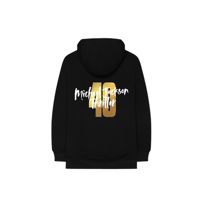 Thriller 40 Embroidered Black Hoodie