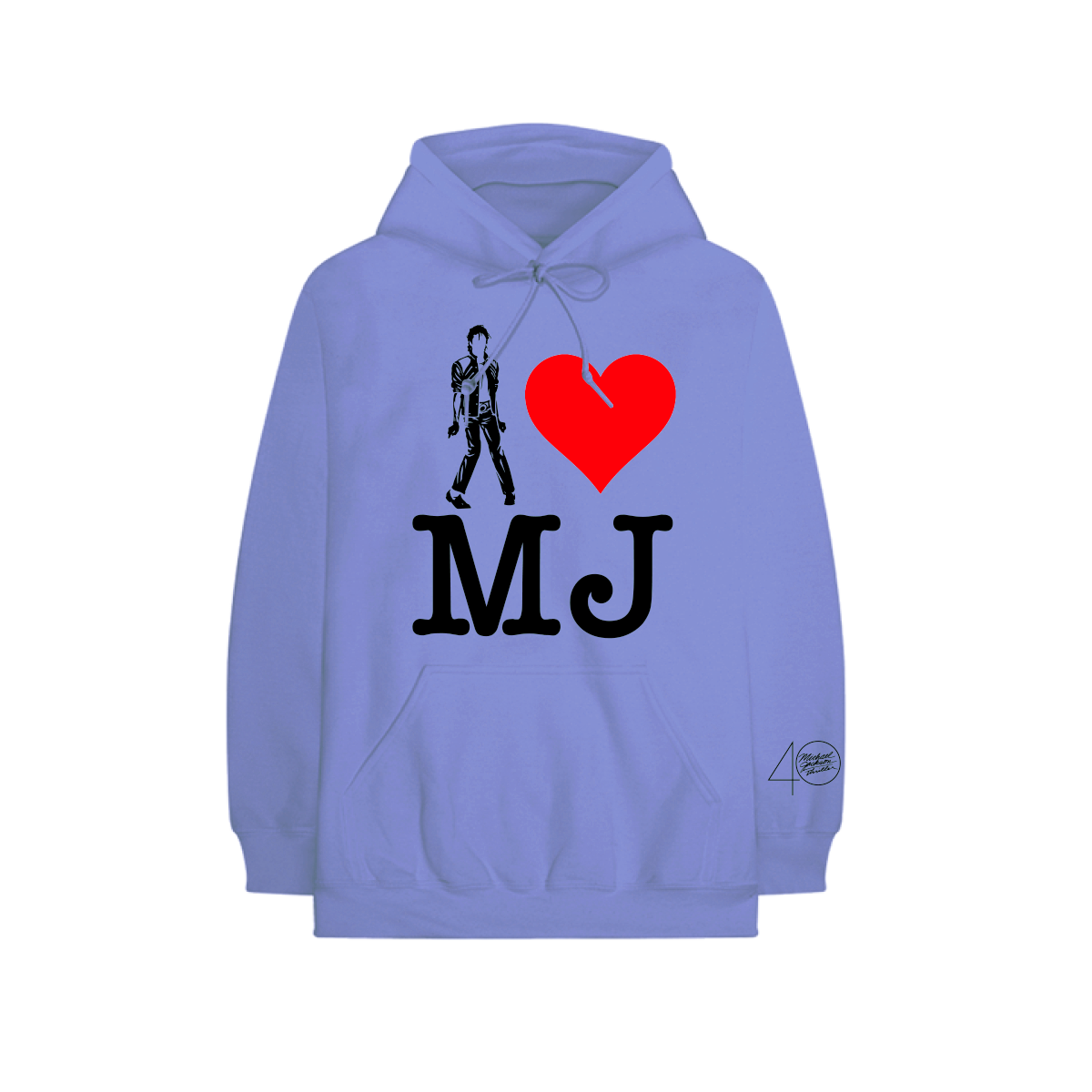 I Heart MJ Light Blue Hoodie