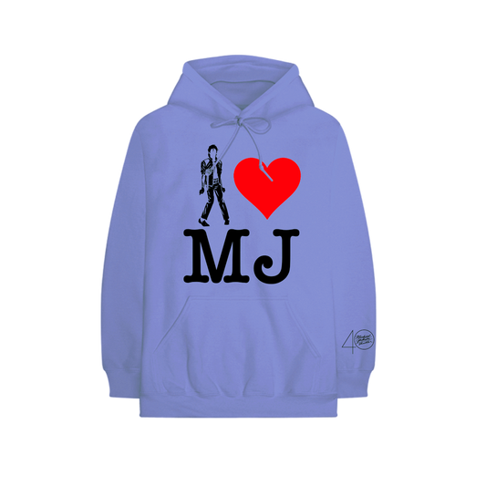 I Heart MJ Light Blue Hoodie