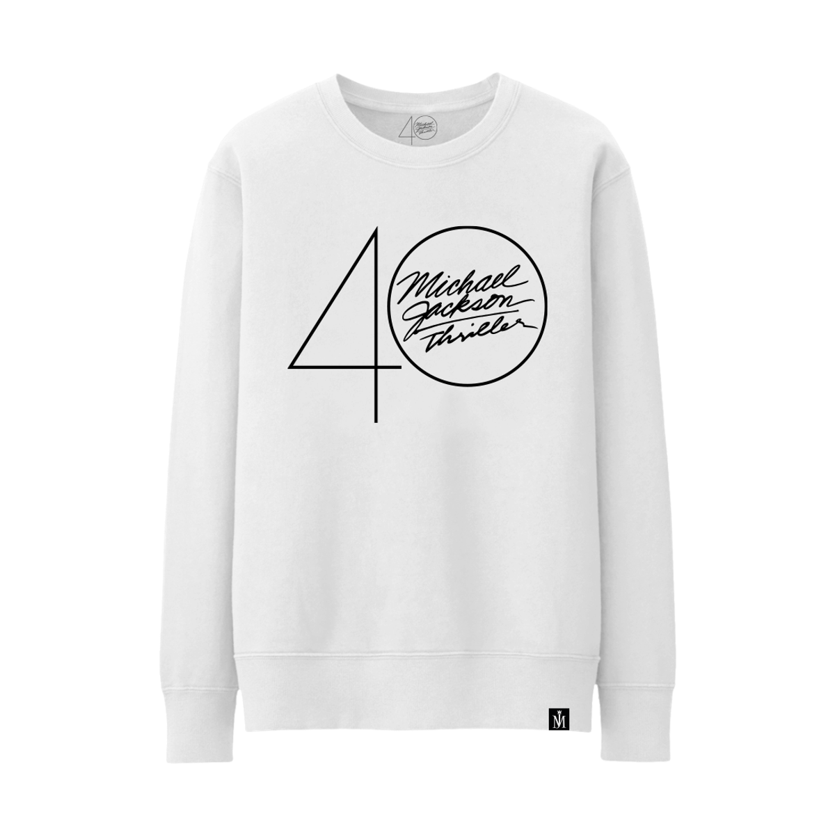 Thriller 40 Logo White Crewneck