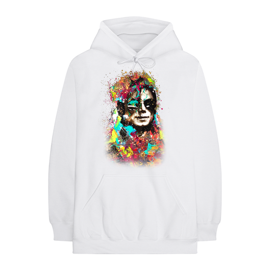 Michael Jackson Paint Splash White Hoodie