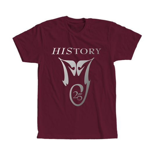 HIStory 25 Maroon Tee