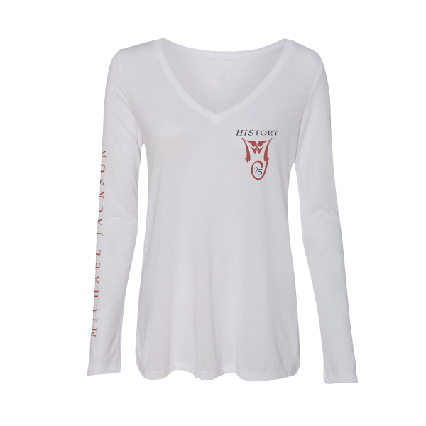 HIStory 25 Women’s White Long-Sleeve Tee