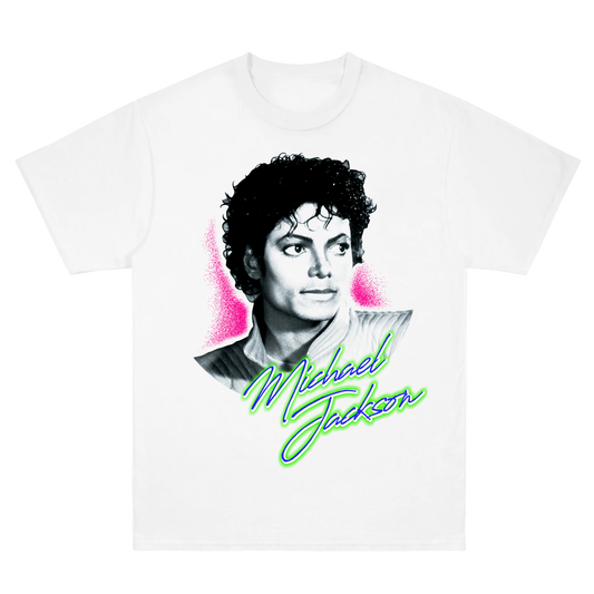 Michael Jackson Glow Photo White T-Shirt