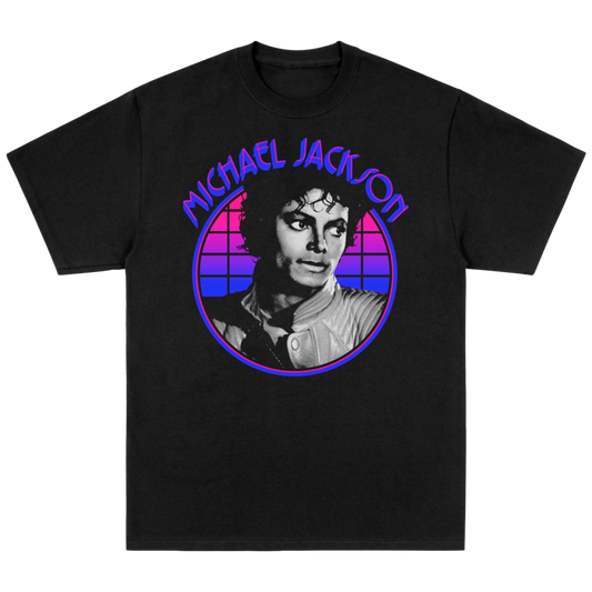 Michael Jackson Circle Photo Black T-Shirt