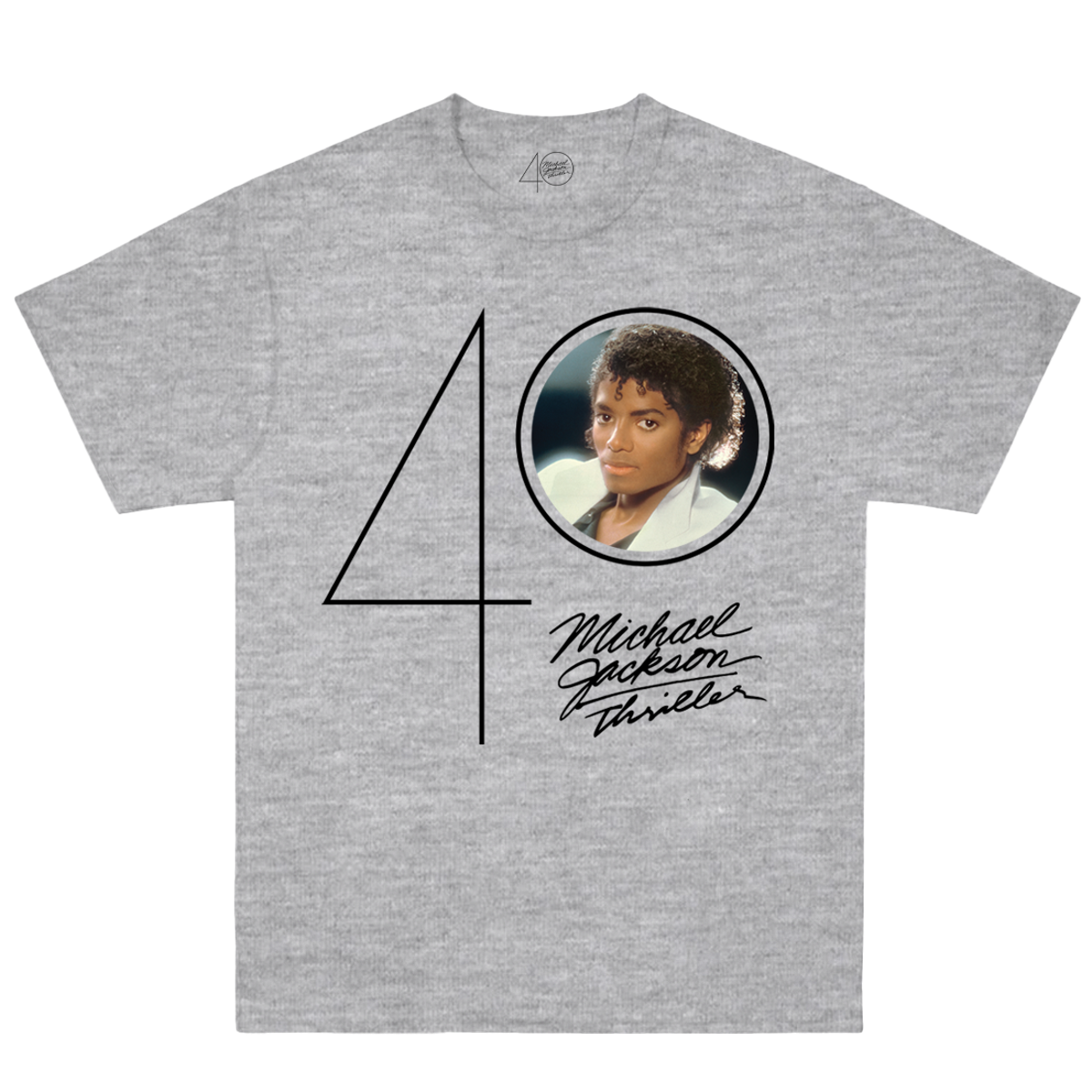 Thriller 40 Logo Photo Grey T-Shirt