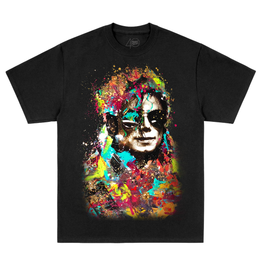 Michael Jackson Paint Splash Black T-Shirt