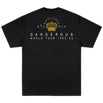 Michael Jackson Dangerous World Tour Black Tee