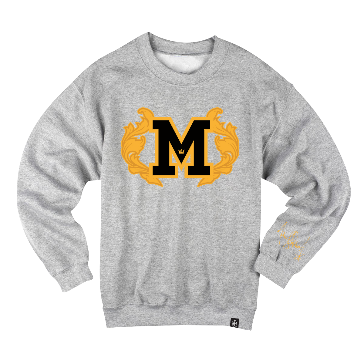 Michael Jackson Patch M Grey Crewneck Sweatshirt