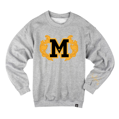 Michael Jackson Patch M Grey Crewneck Sweatshirt