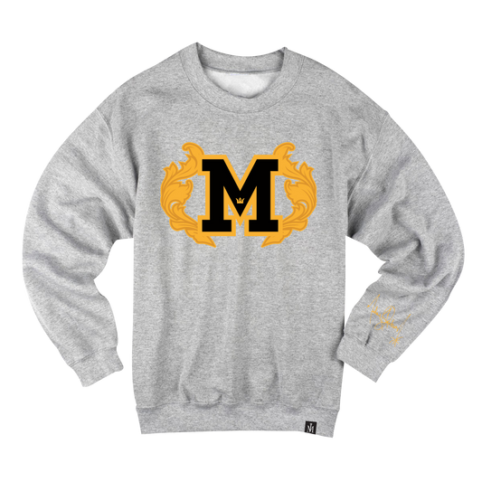 Michael Jackson Patch M Grey Crewneck Sweatshirt