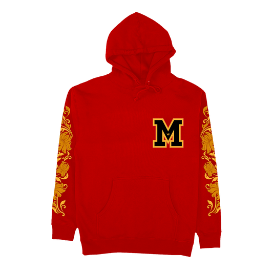 Michael Jackson Embroidered Red Hoodie