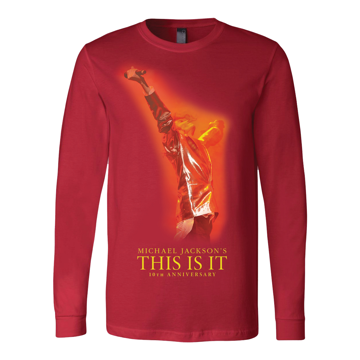 Michael Jackson's This Is It - Red Long Sleeve T-Shirt