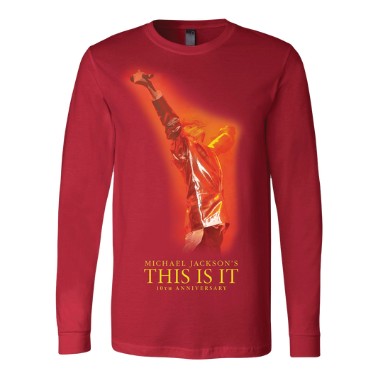 Michael Jackson's This Is It - Red Long Sleeve T-Shirt