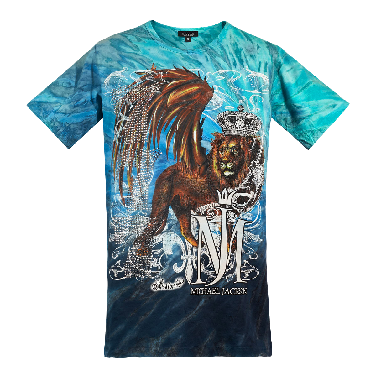 Michael Jackson x Mission Crystal Lion T-Shirt - Blue