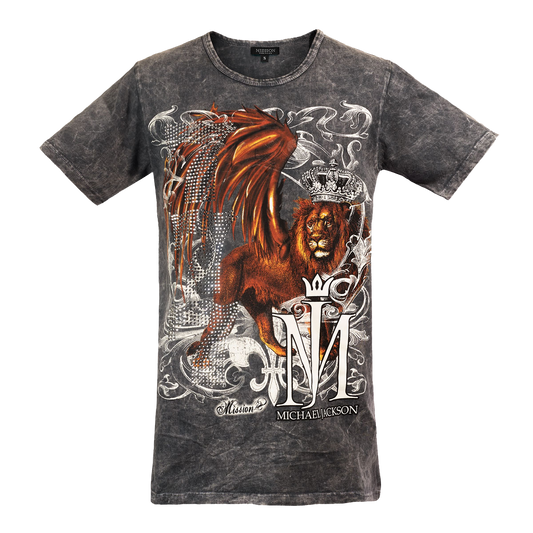 Michael Jackson x Mission Crystal Lion T-Shirt - Black