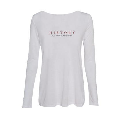 HIStory 25 Women’s White Long-Sleeve Tee