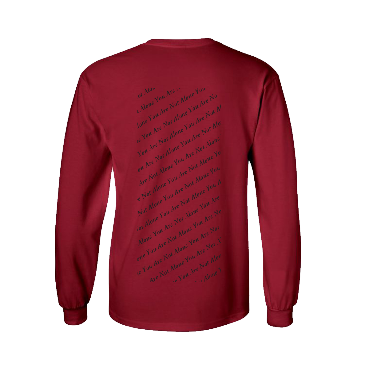 You Are Not Alone Red Long-Sleeve Tee