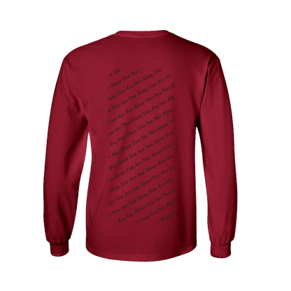 You Are Not Alone Red Long-Sleeve Tee