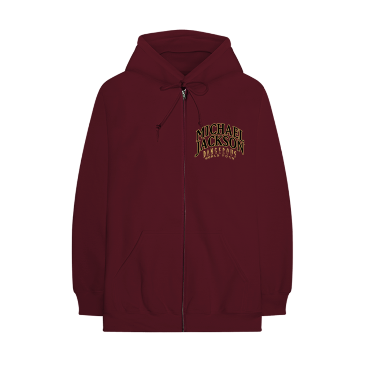 Michael Jackson Dangerous In Concert Burgundy Hoodie