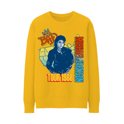 Michael Jackson Bad Tour Gold Crewneck