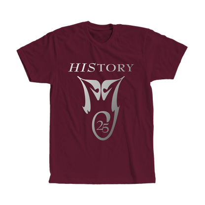 HIStory 25 Maroon Tee