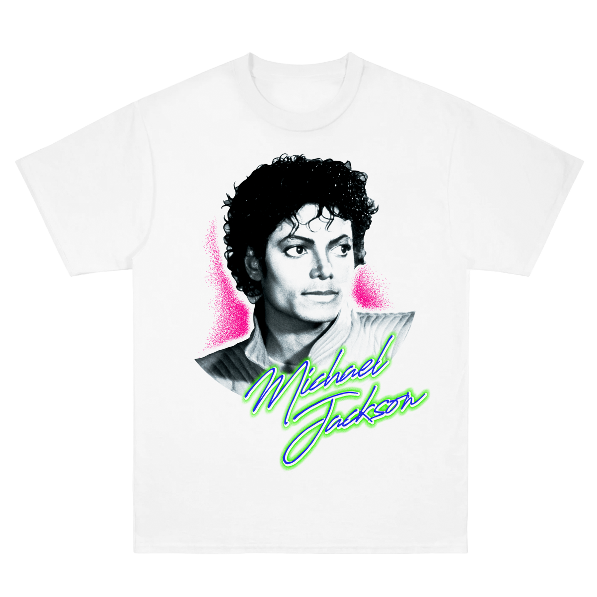 Michael Jackson Glow Photo White T-Shirt