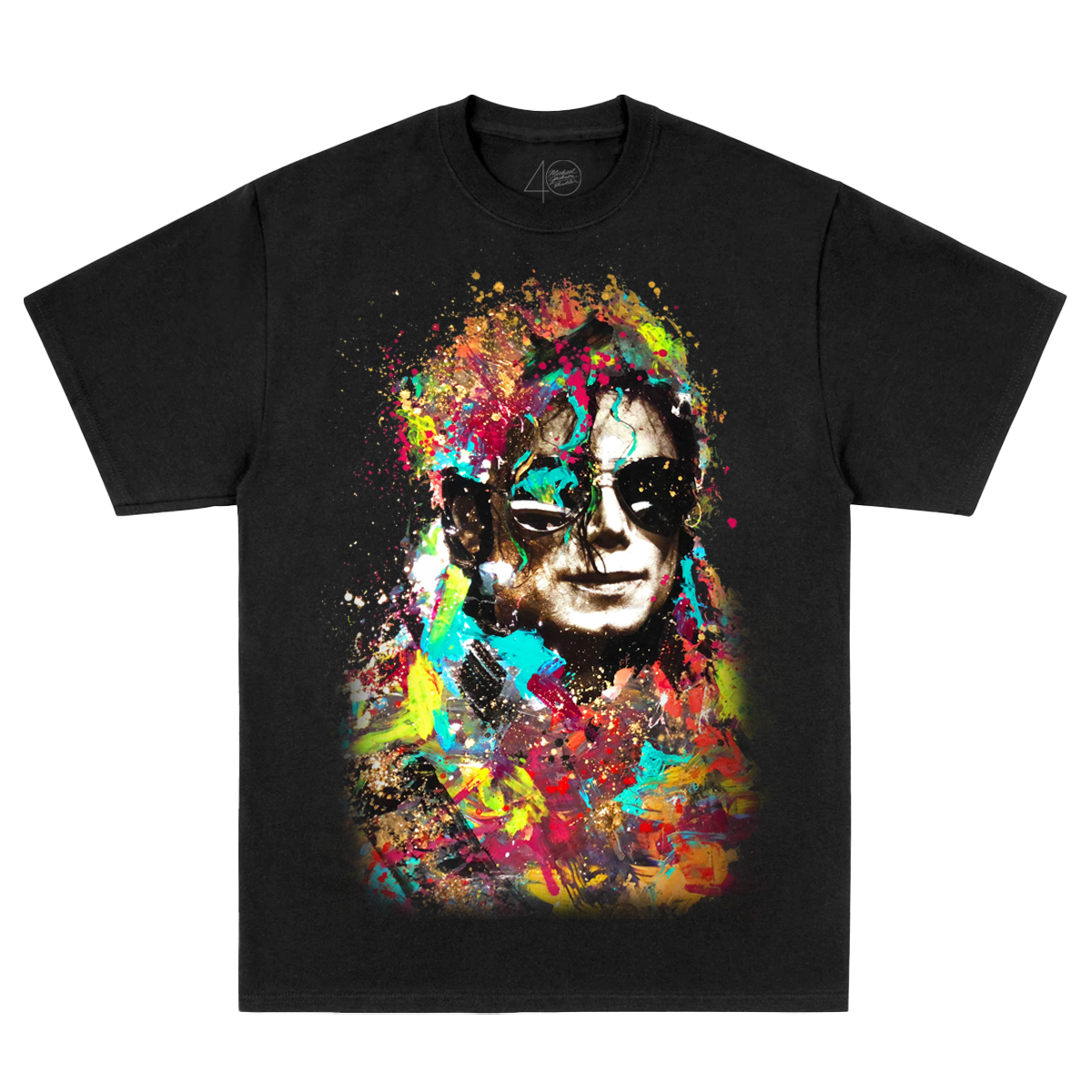 Michael Jackson Paint Splash Black T-Shirt