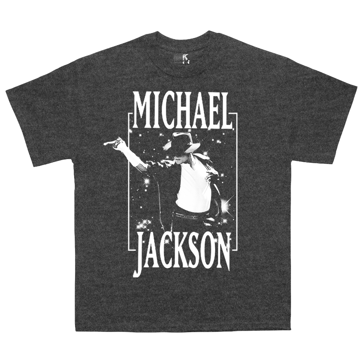 Michael Jackson Heather Charcoal Tee